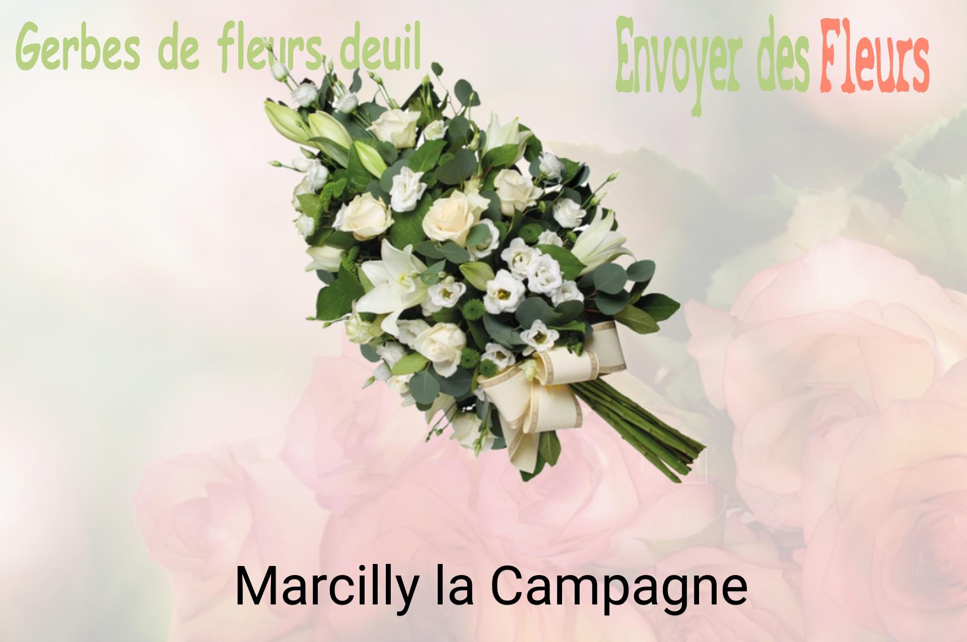 Gerbe de fleurs de deuil livrée à Marcilly-la-Campagne